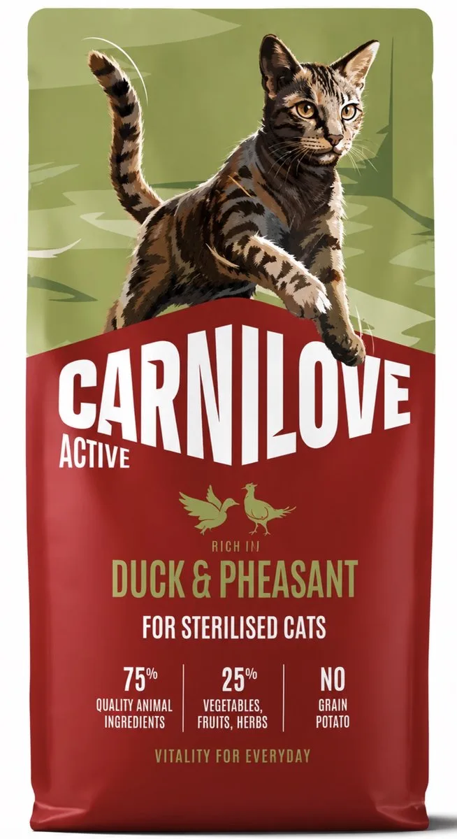 granenvrij Eend & Fazant Hairball control 6kg de Carnilove – photo produit
