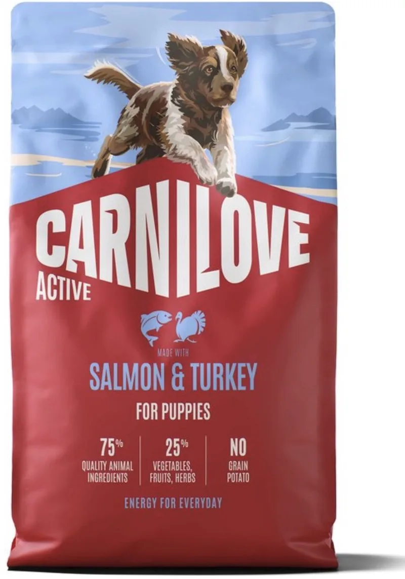 Hondenvoer Carnilove - Graanvrije Zalm en Kalkoen Puppy’s - 4kg Rijk aan Omega 3 von Carnilove – Produktfoto