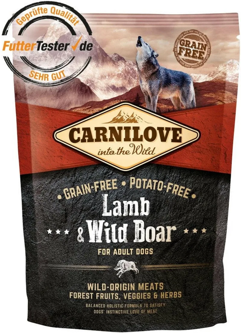Hondenvoer CARNILOVE - Lam en Wild Zwijn - Graanvrij, 4kg, Hoogwaardige Eiwitten von Carnilove – Produktfoto