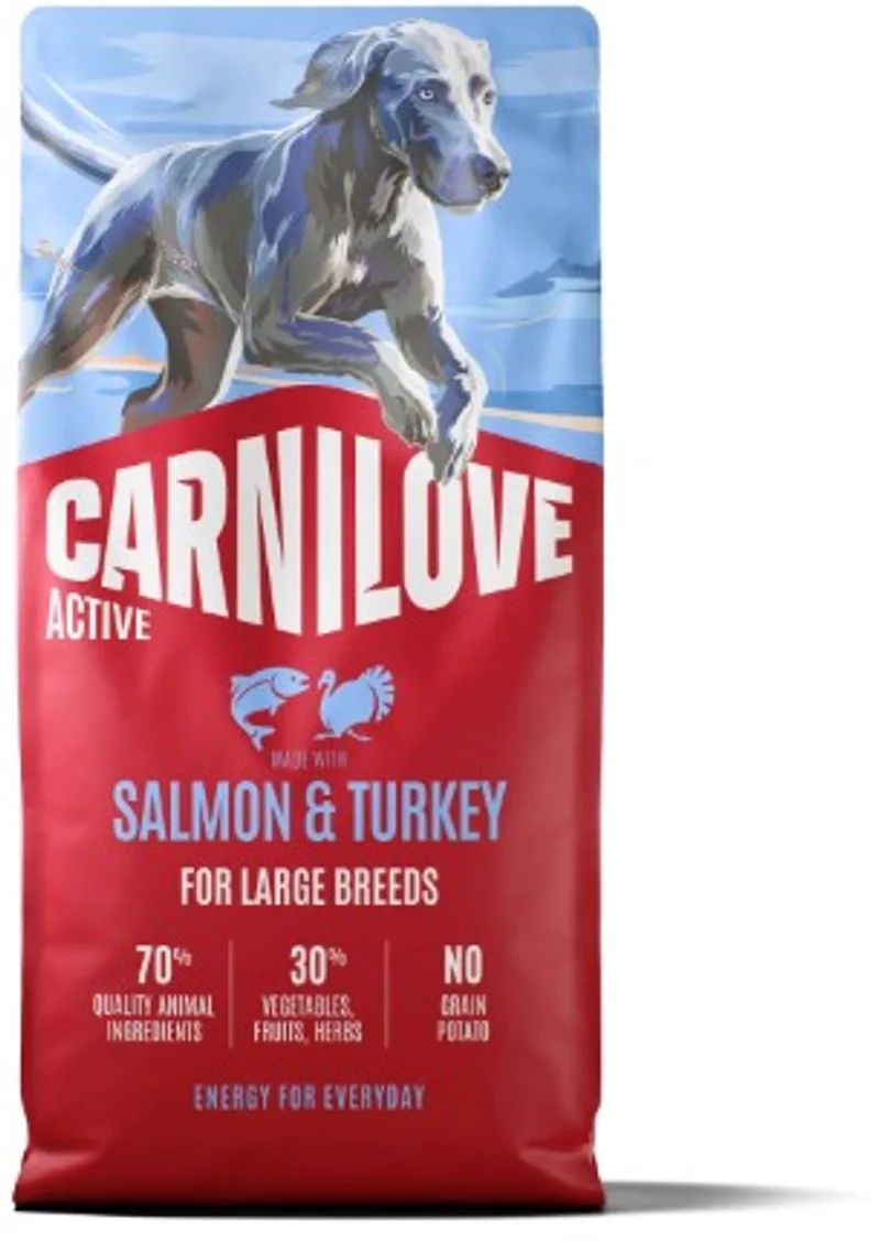 Hondenvoer CARNILOVE - Zalm en Kalkoen - Graanvrij, 12 kg, Geschikt voor Grote Rassen by Carnilove – product photo
