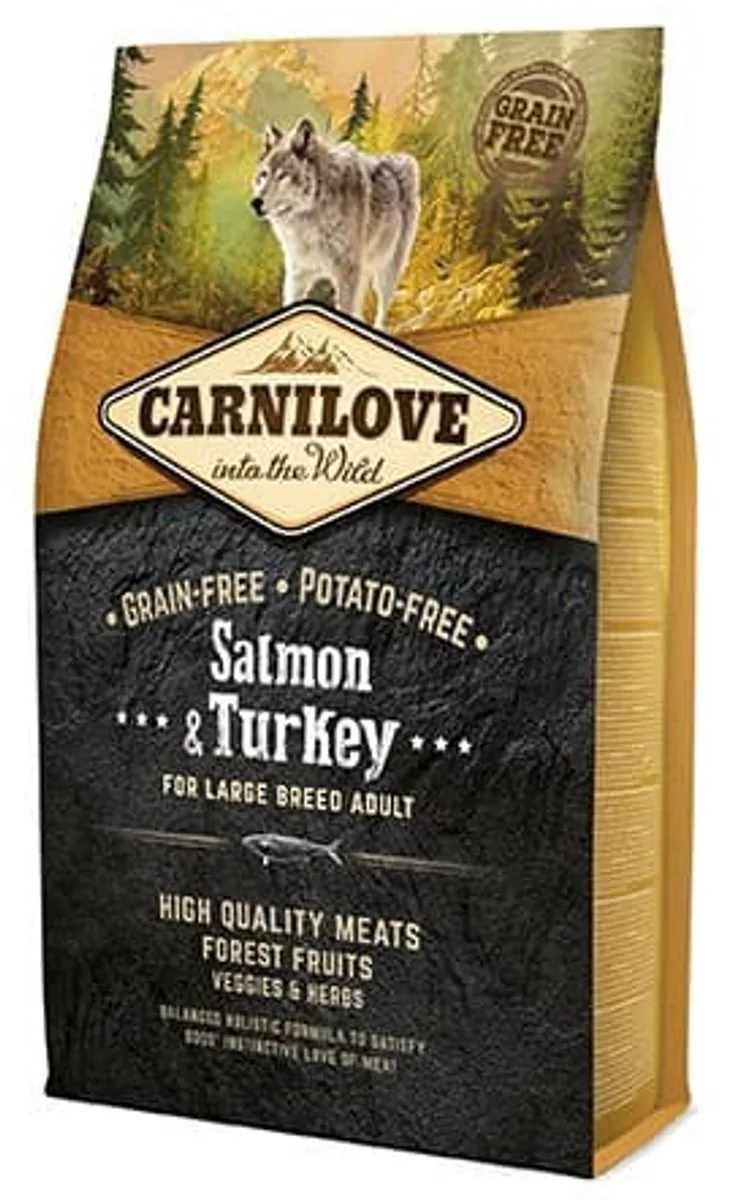 Hondenvoer Carnilove - Zalm Kalkoen Graanvrij - 4kg Large Breed Rijk aan Omega 3 van Carnilove – productfoto