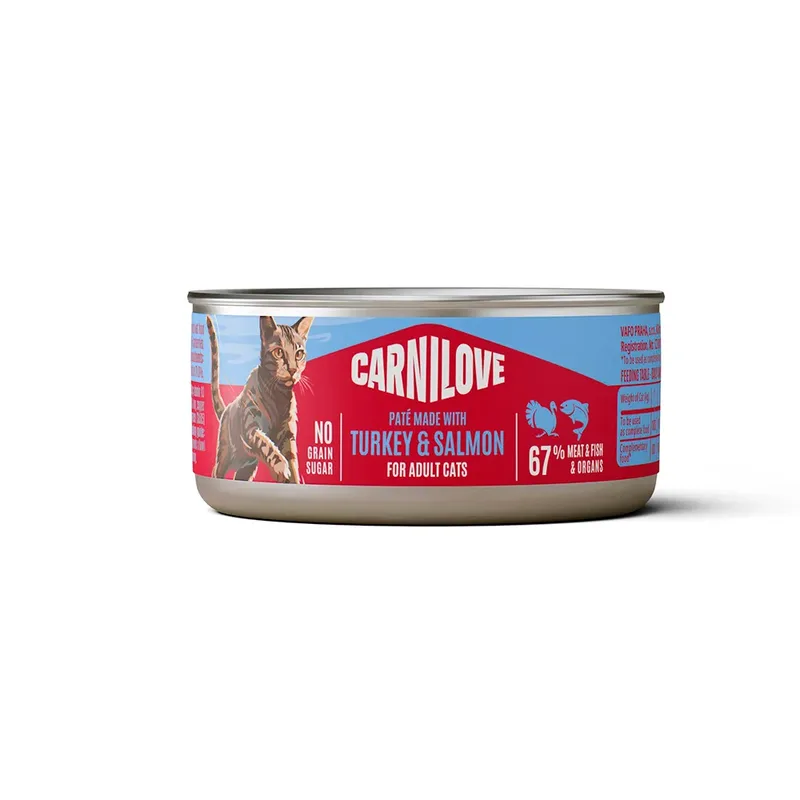 Nassfutter Für Katzen Pastete Aus Pute Und Lachs 100g von Carnilove – Produktfoto