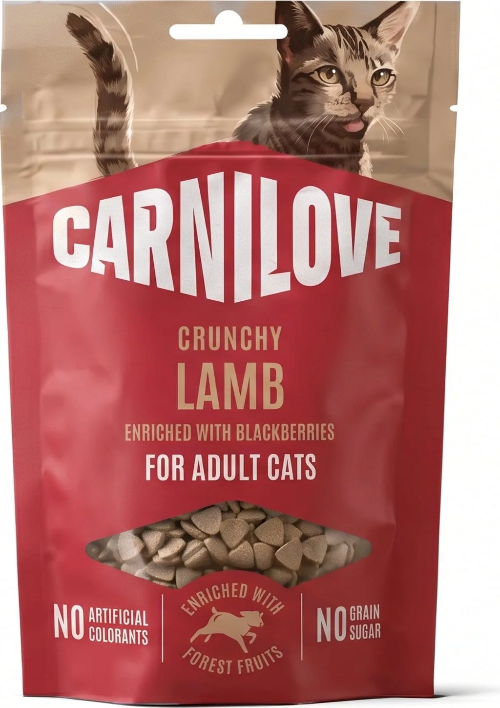 Katzensnack Crunchy Snack Lamm+Brombeeren - 50 g från Carnilove – produktbild