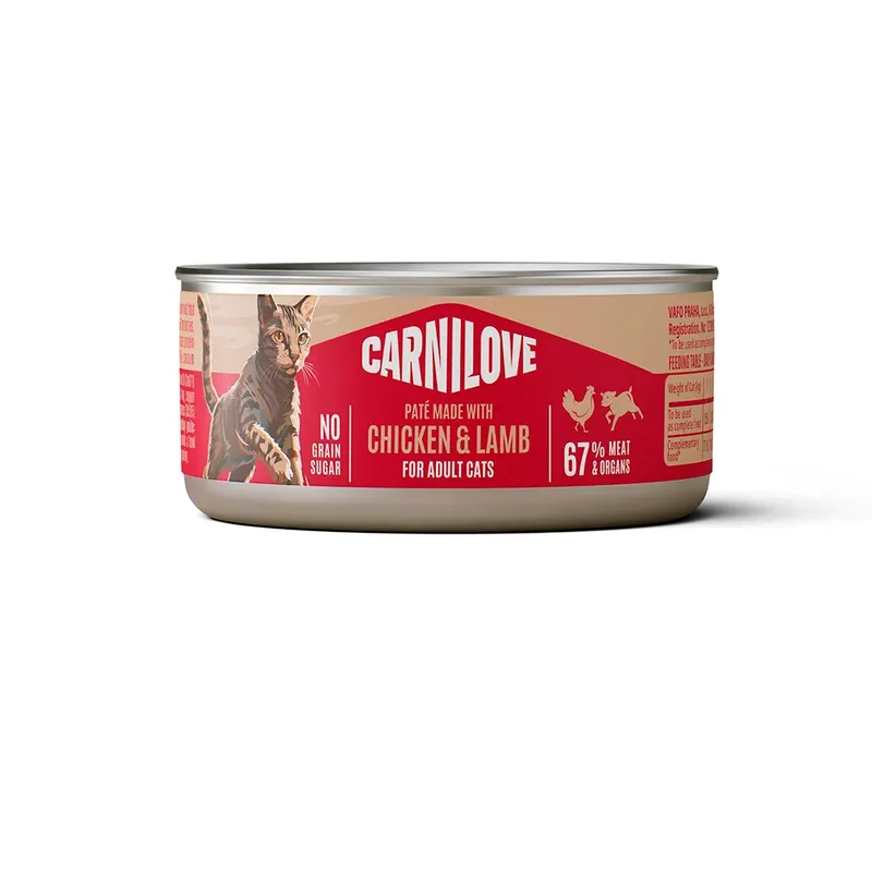 Nourriture Humide Pour Chats En Pâté De Poulet Et D´agneau 100g de Carnilove – photo produit