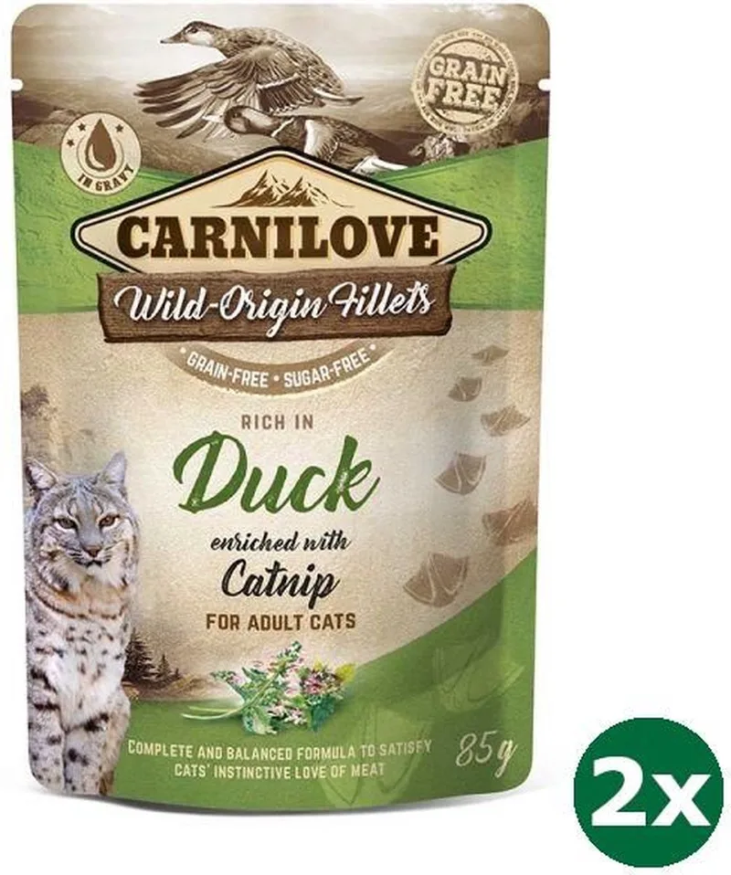 pouch duck kattenvoer 2x 24x85 gr de Carnilove – photo produit