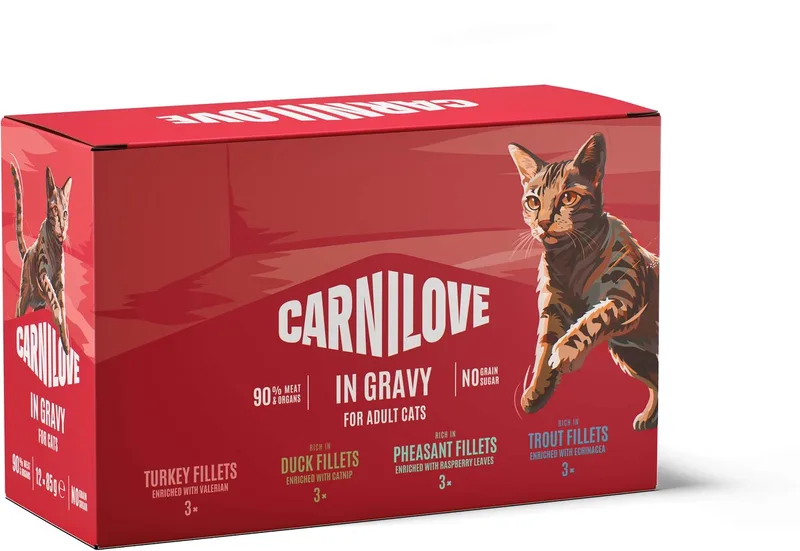pouch multipack in gravy kattenvoer 12x85 gr by Carnilove – product photo