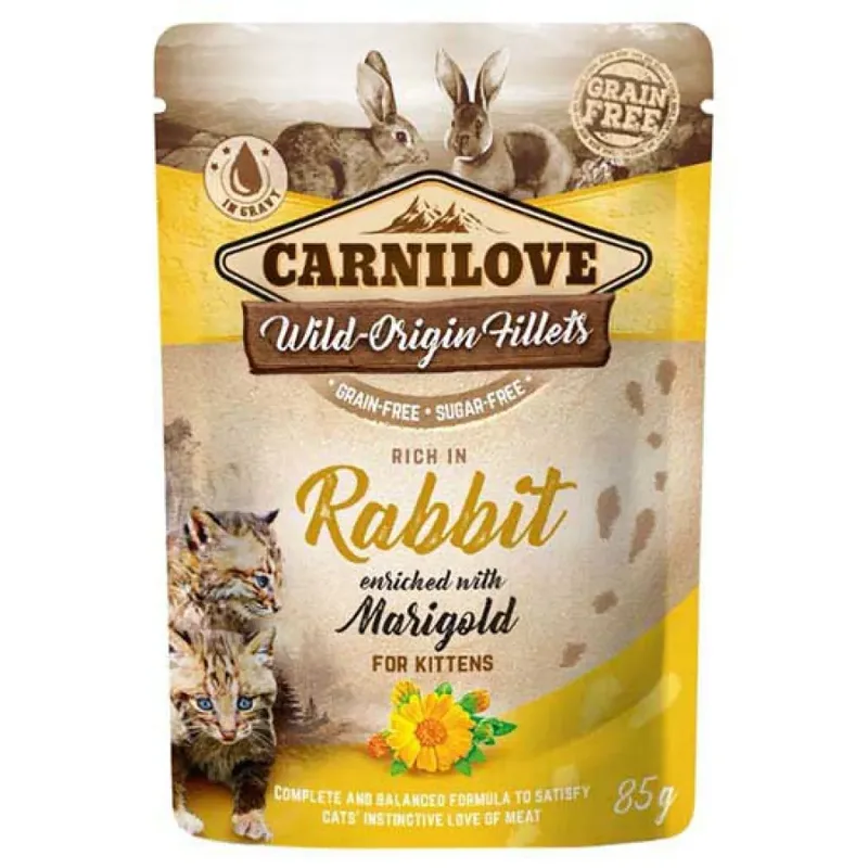 Pouch Rabbit And Marigold 85g Natvoer Voor Katten by Carnilove – product photo