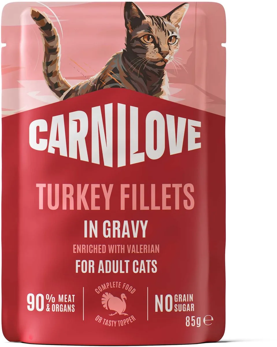 pouch turkey / valerian in gravy - 24x85 gr de Carnilove – photo produit