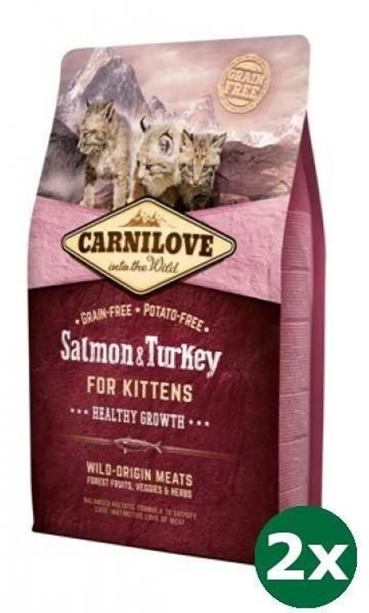 salmon / turkey kittens kattenvoer 2x 2 kg van Carnilove – productfoto