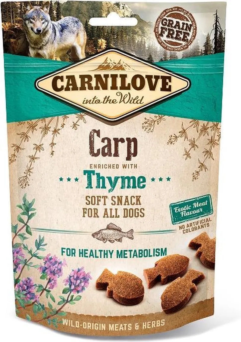 Soft Snack - Graanvrij Hondensnack met Karper en Tijm - 200g by Carnilove – product photo