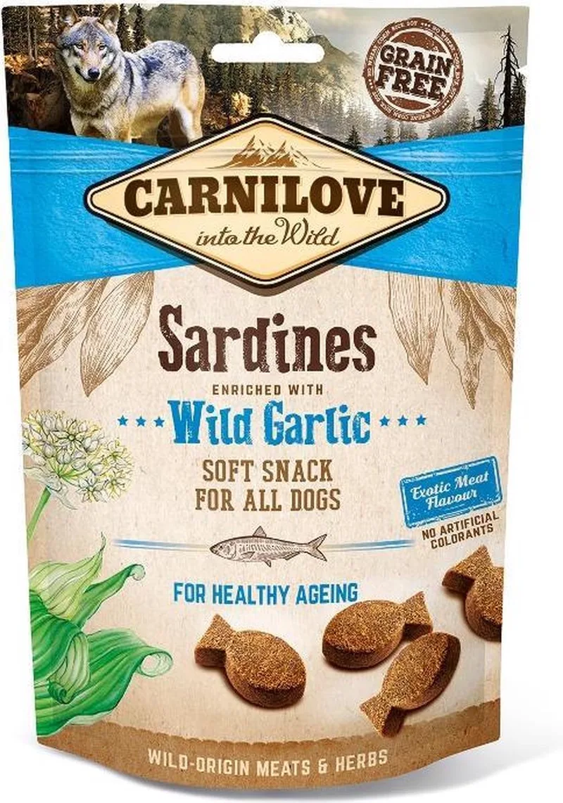 Soft Snack Sardines - Graanvrij, Halfnatte Hondensnack - 200g by Carnilove – product photo