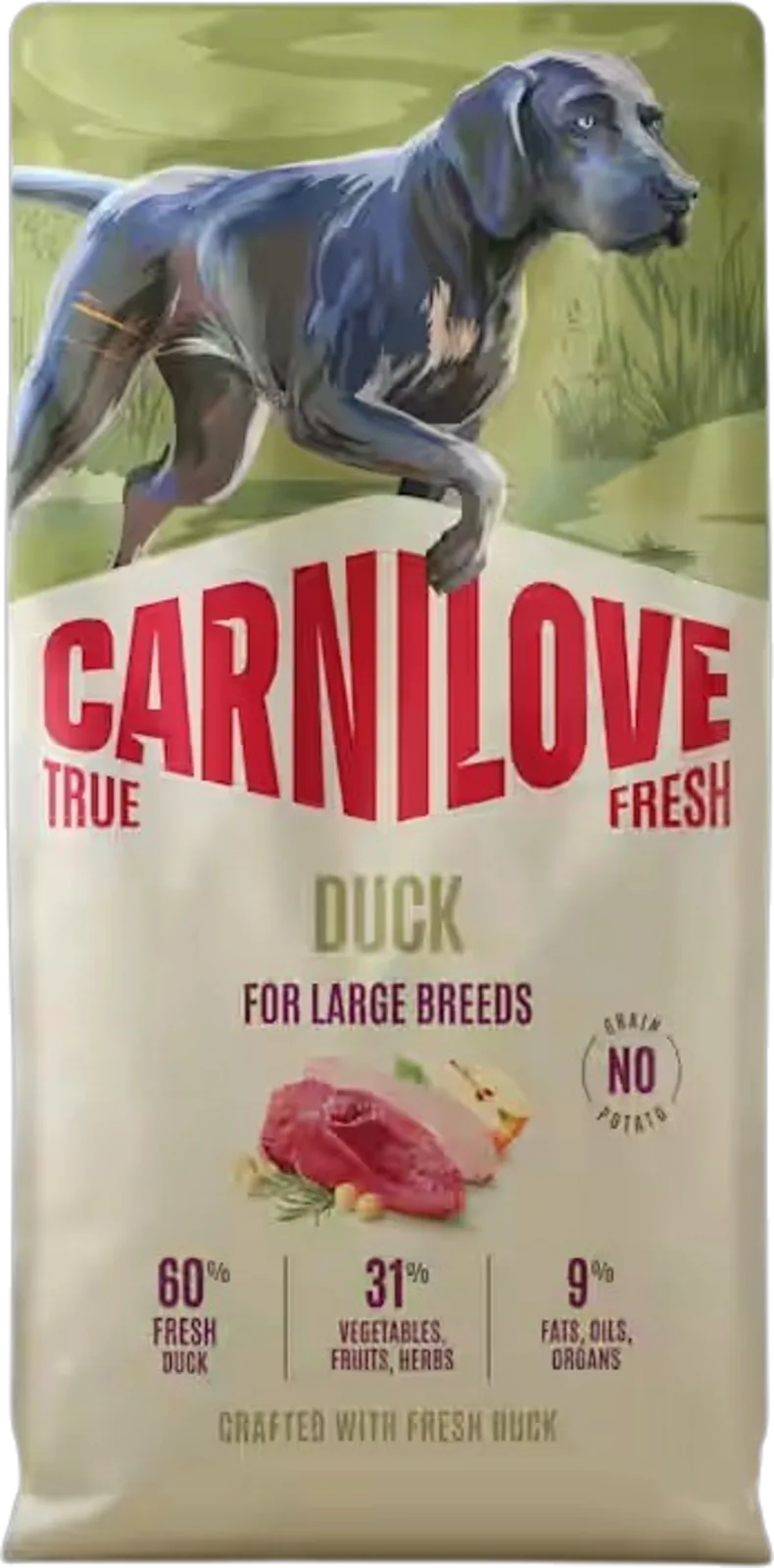 Trockenfutter Hund True Fresh Duck Large Breeds - 12.000 g van Carnilove – productfoto