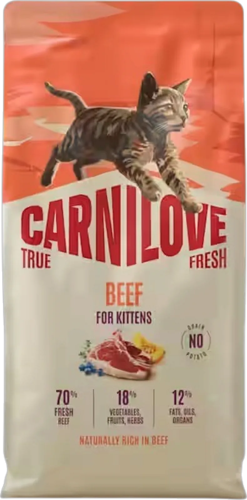 Trockenfutter Katze True Fresh Kitten Beef - 6.000 g de Carnilove – photo produit