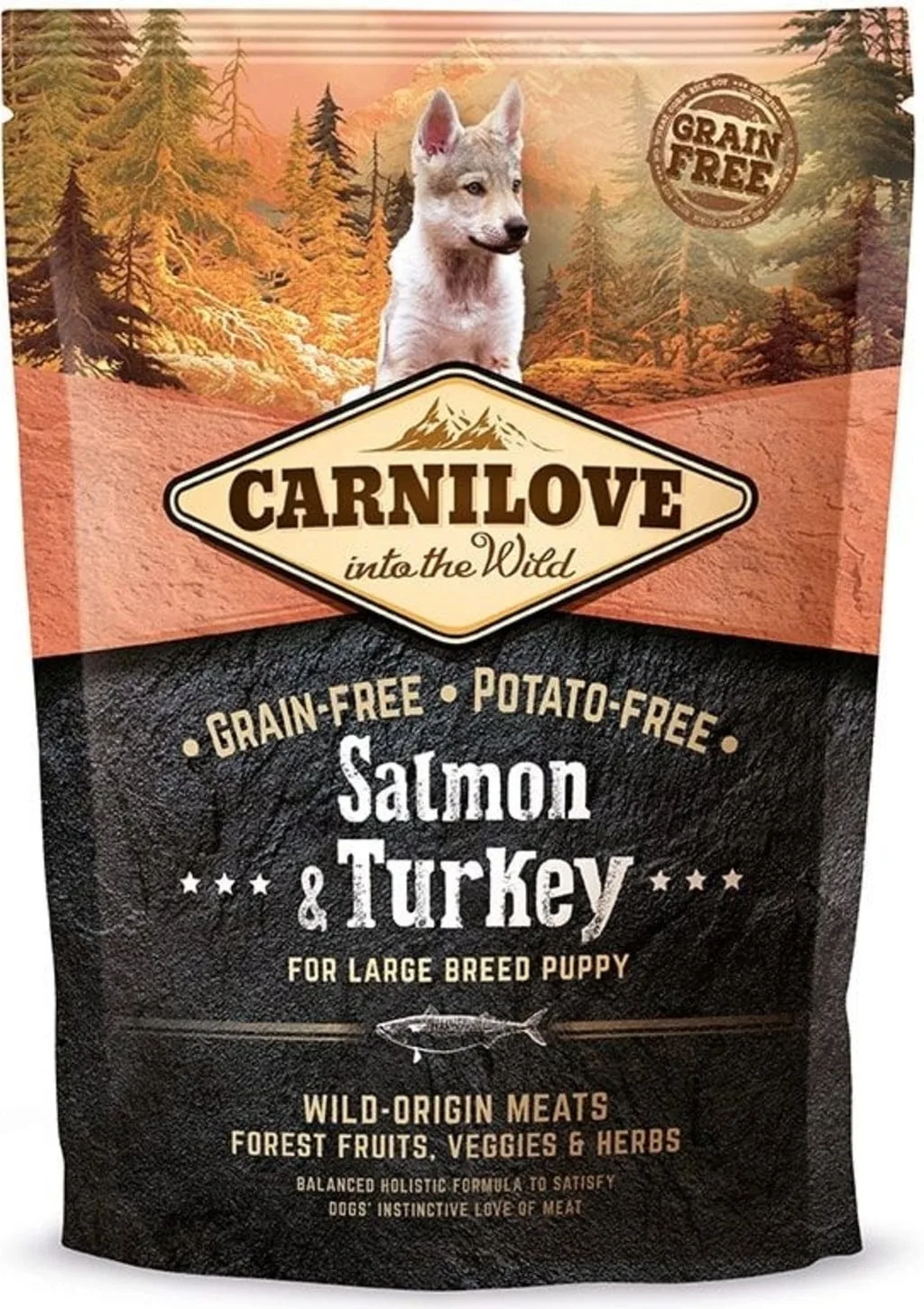 Trockenfutter Salmon & Turkey - Large Breed Puppy - 1,5 kg by Carnilove – product photo
