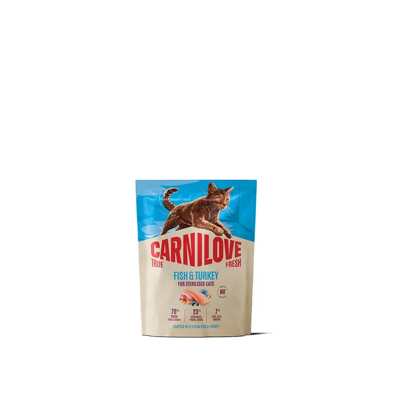 True Fresh Fish And Turkey Adult Sterilized Cat Food 400g by Carnilove – product photo
