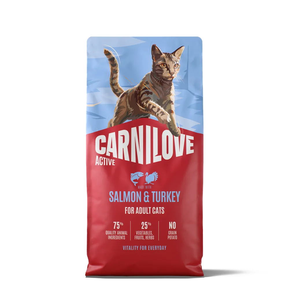Voordeelpak: 2x 6 kg Carnilove Active Cat met zalm en kalkoen droog kattenvoer van Carnilove – productfoto