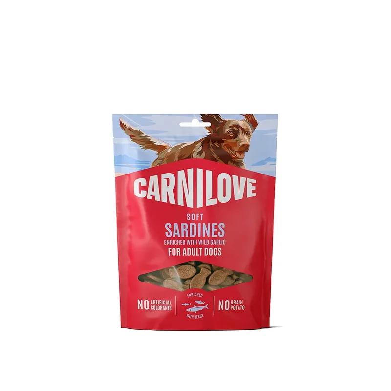 Weiche Sardinen Mit Bärlauch Hundesnack 200g von Carnilove – Produktfoto