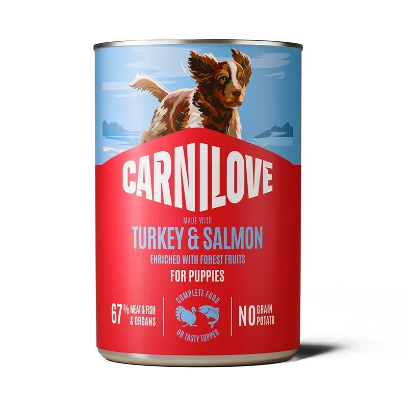 Zalm En Kalkoenpaté Voor Puppy´s Hondenvoer Voor Puppy´s 400g by Carnilove – product photo