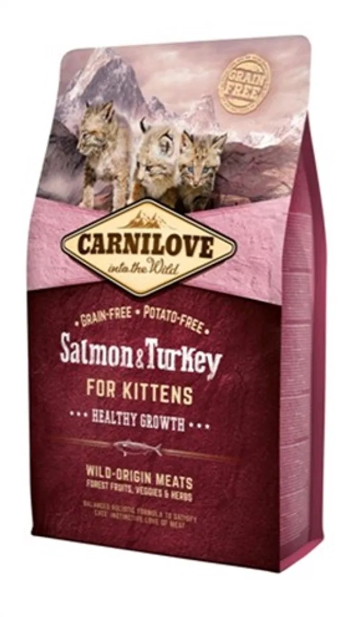 Zalm & Kalkoen Kittens 2kg van Carnilove – productfoto