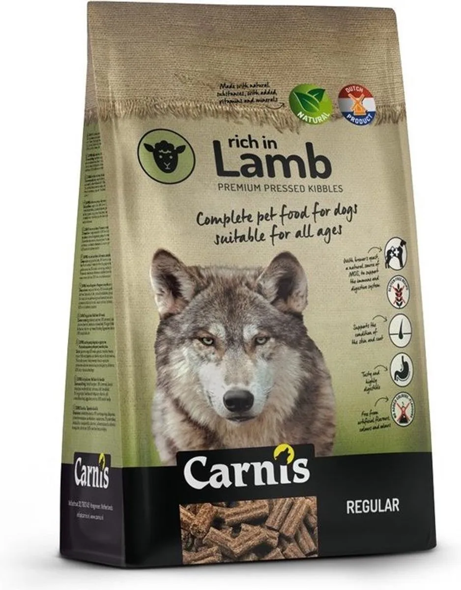 Droog Lam Regular 12,5KG + Gratis Schuurman 100% Lam Snack von Carnis – Produktfoto