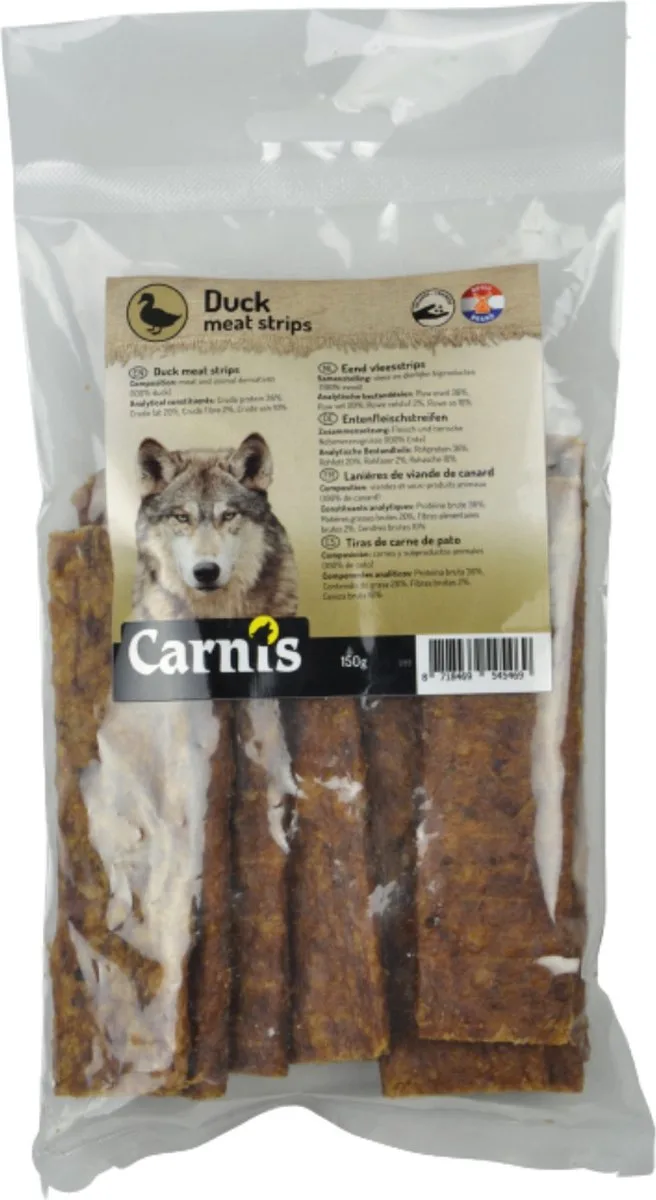 Eend Vleesstrips 150 g van Carnis – productfoto