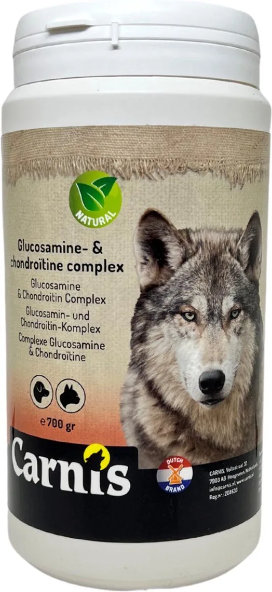 Glucosamine en Chondroïtine Complex 700g van Carnis – productfoto
