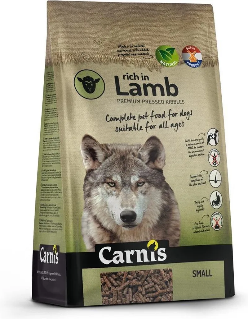 Lamb Small geperst hondenvoer 4 kg - Hond von Carnis – Produktfoto