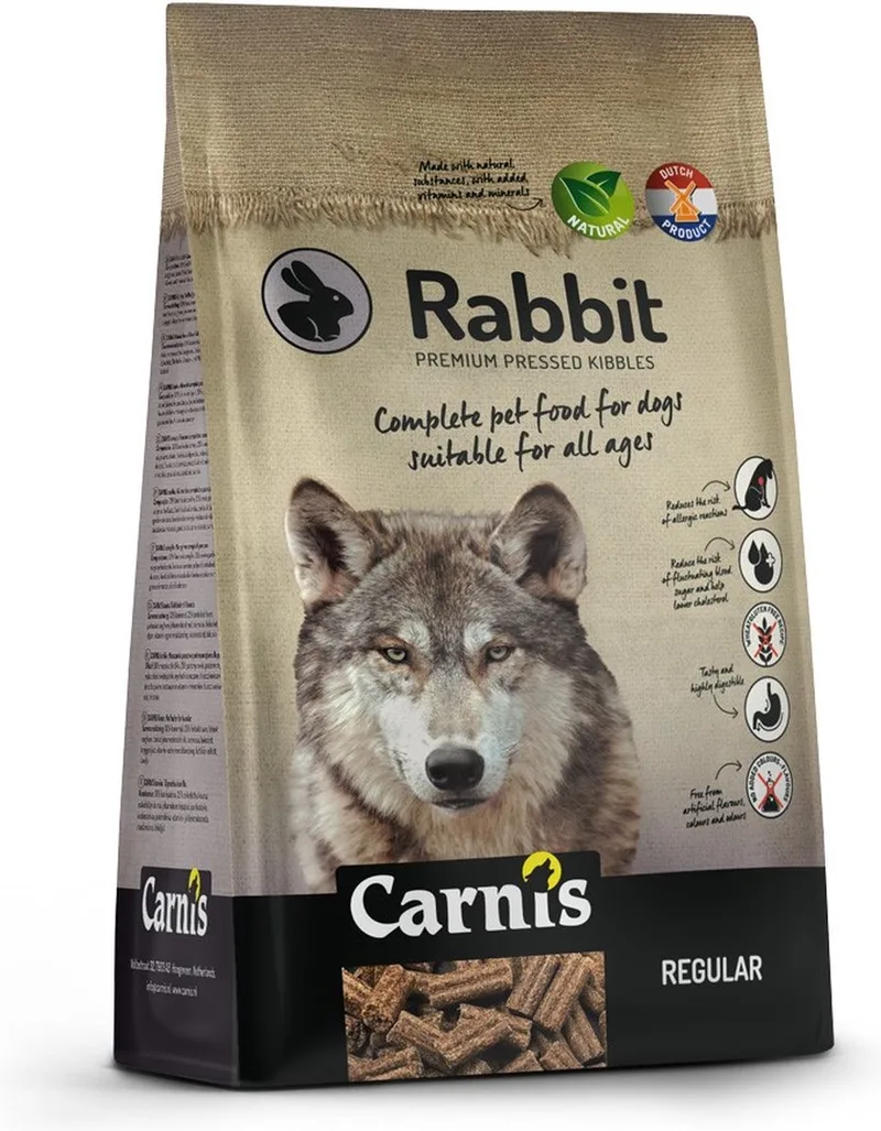 Rabbit Regular geperst hondenvoer 12,5 kg - Hond by Carnis – product photo