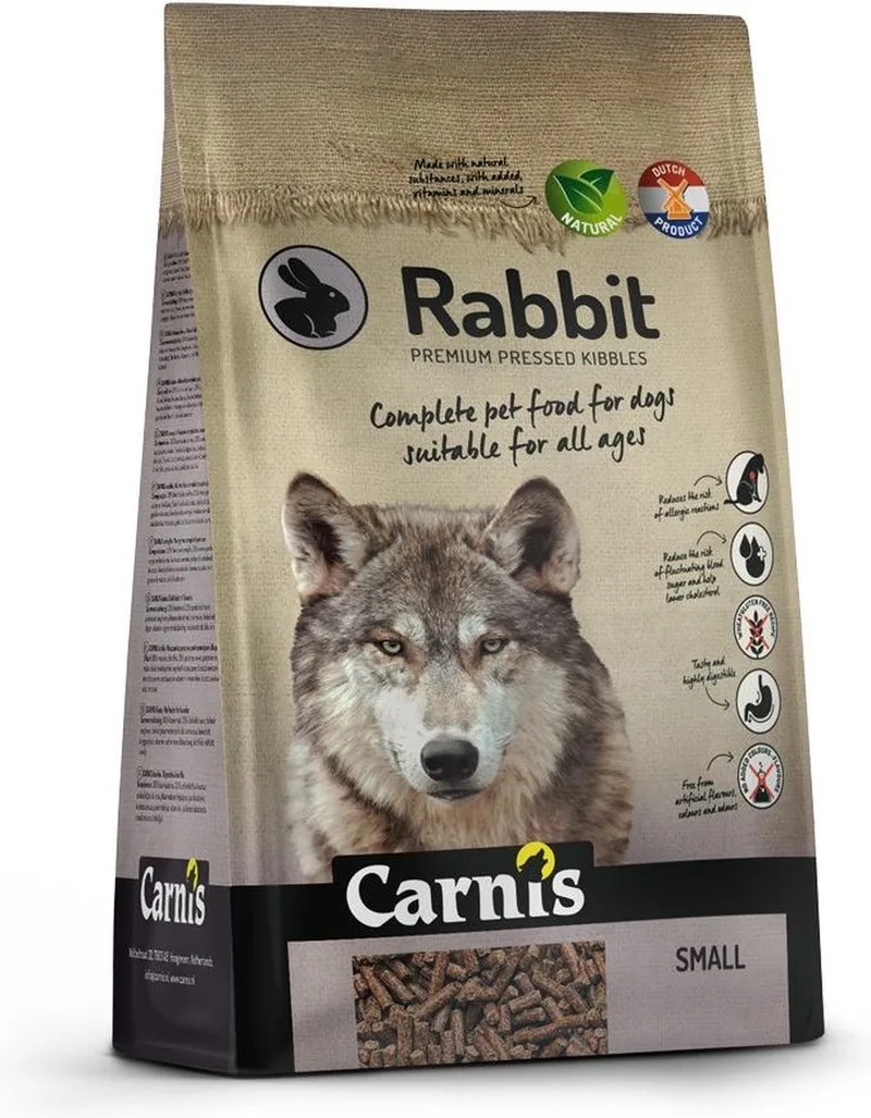 Rabbit Small geperst hondenvoer 4 kg - Hond by Carnis – product photo