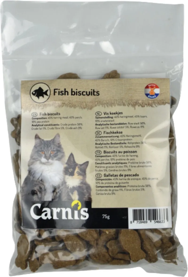 Vis Koekjes 75 g - Kattensnack de Carnis – photo produit