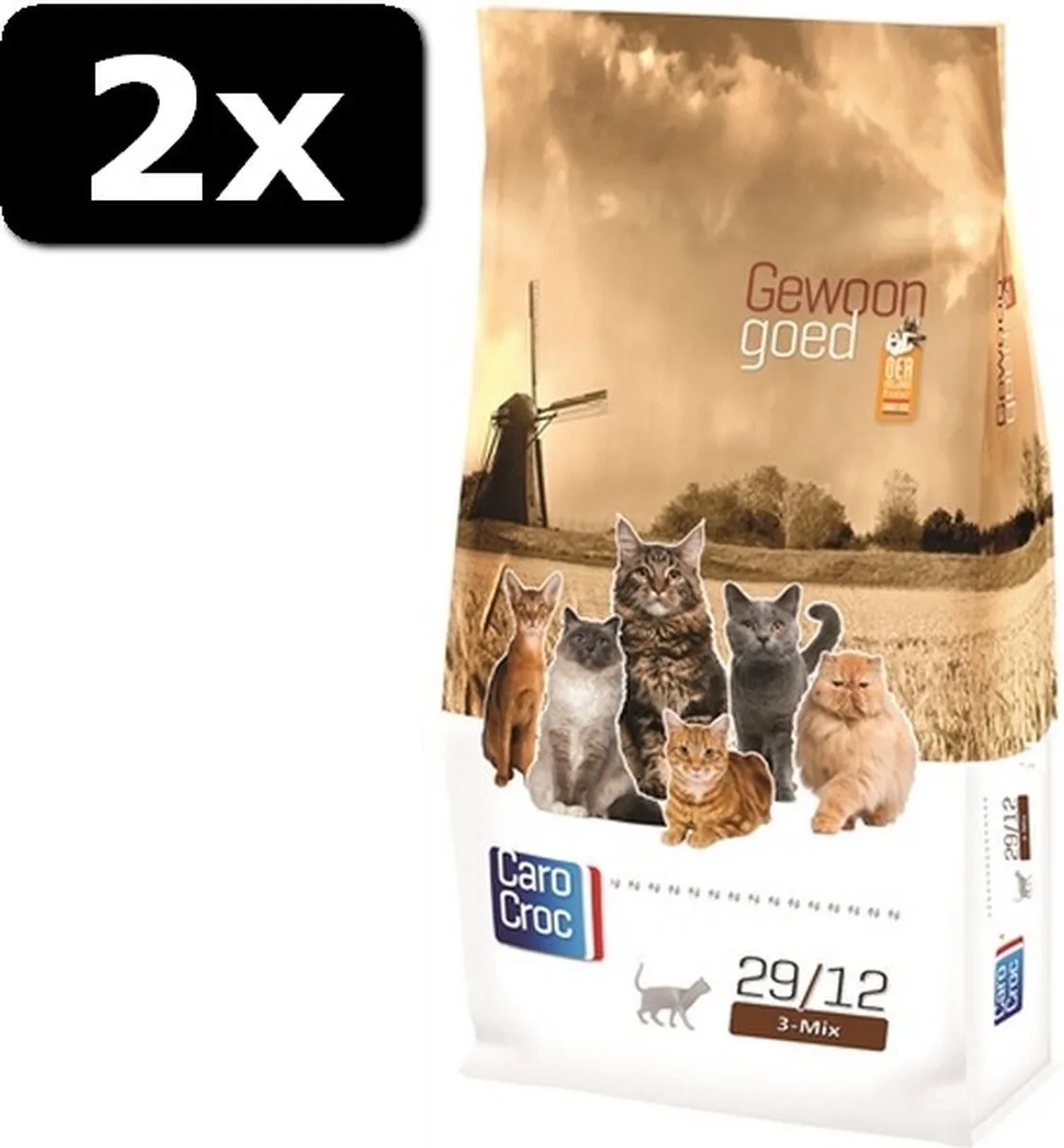 2x CAROCROC KAT 3-MIX 7KG van CaroCroc – productfoto