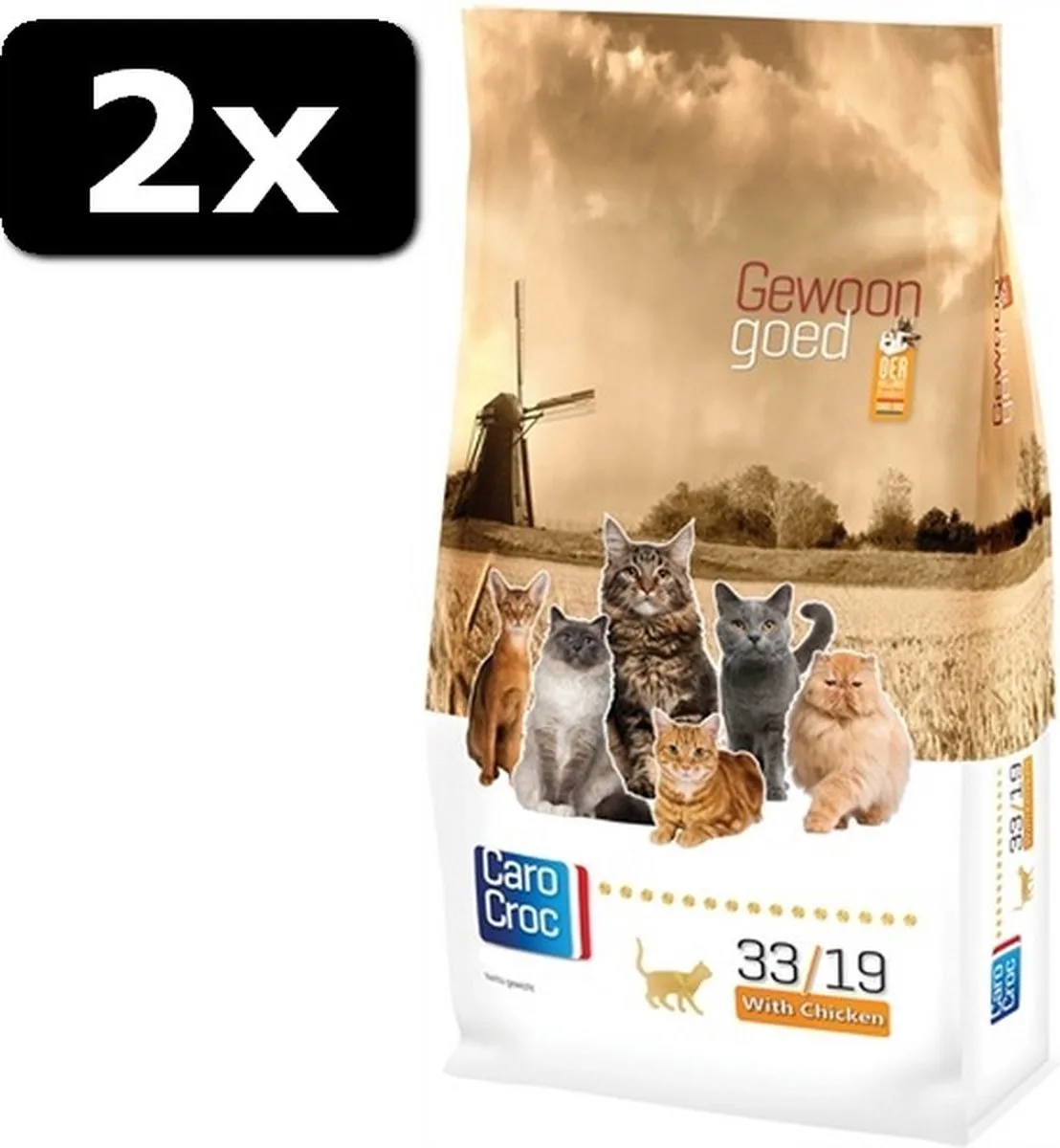 2x CAROCROC KAT KIP 7KG van CaroCroc – productfoto