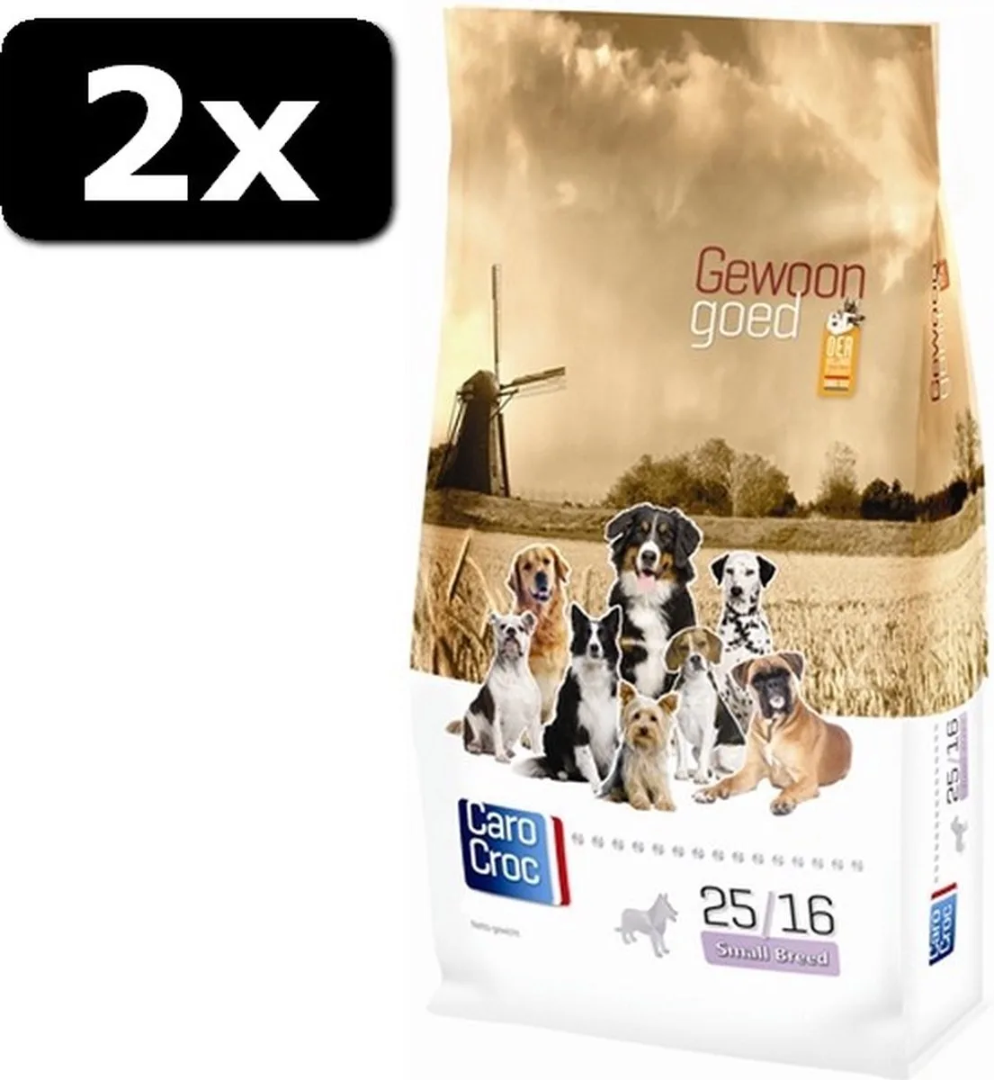 2x CAROCROC SMALL BREED 25/16 3KG van CaroCroc – productfoto