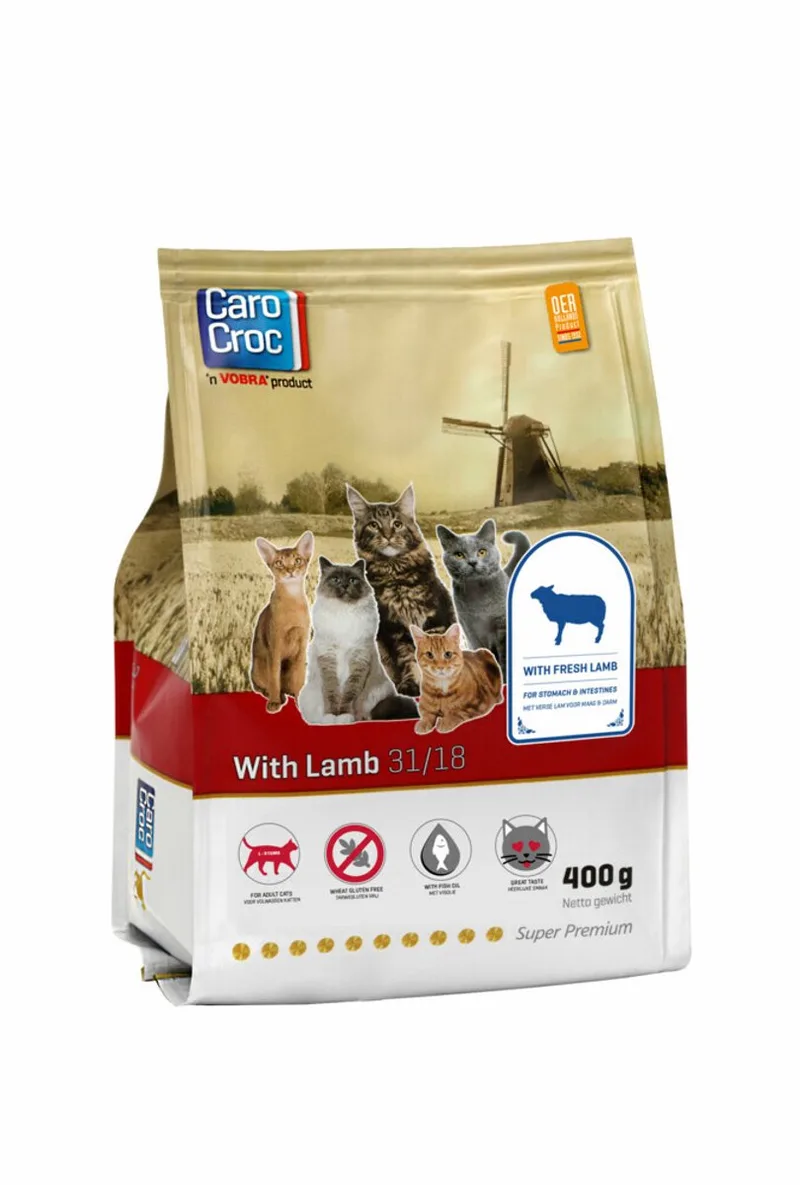 6x CaroCroc Kattenvoer 31/18 Lam 400 gr by CaroCroc – product photo