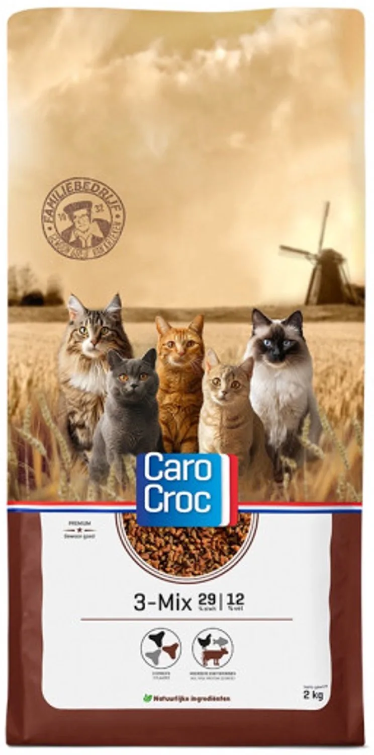 CaroCroc 3-Mix 2kg met catessy stick 5 gram by CaroCroc – product photo