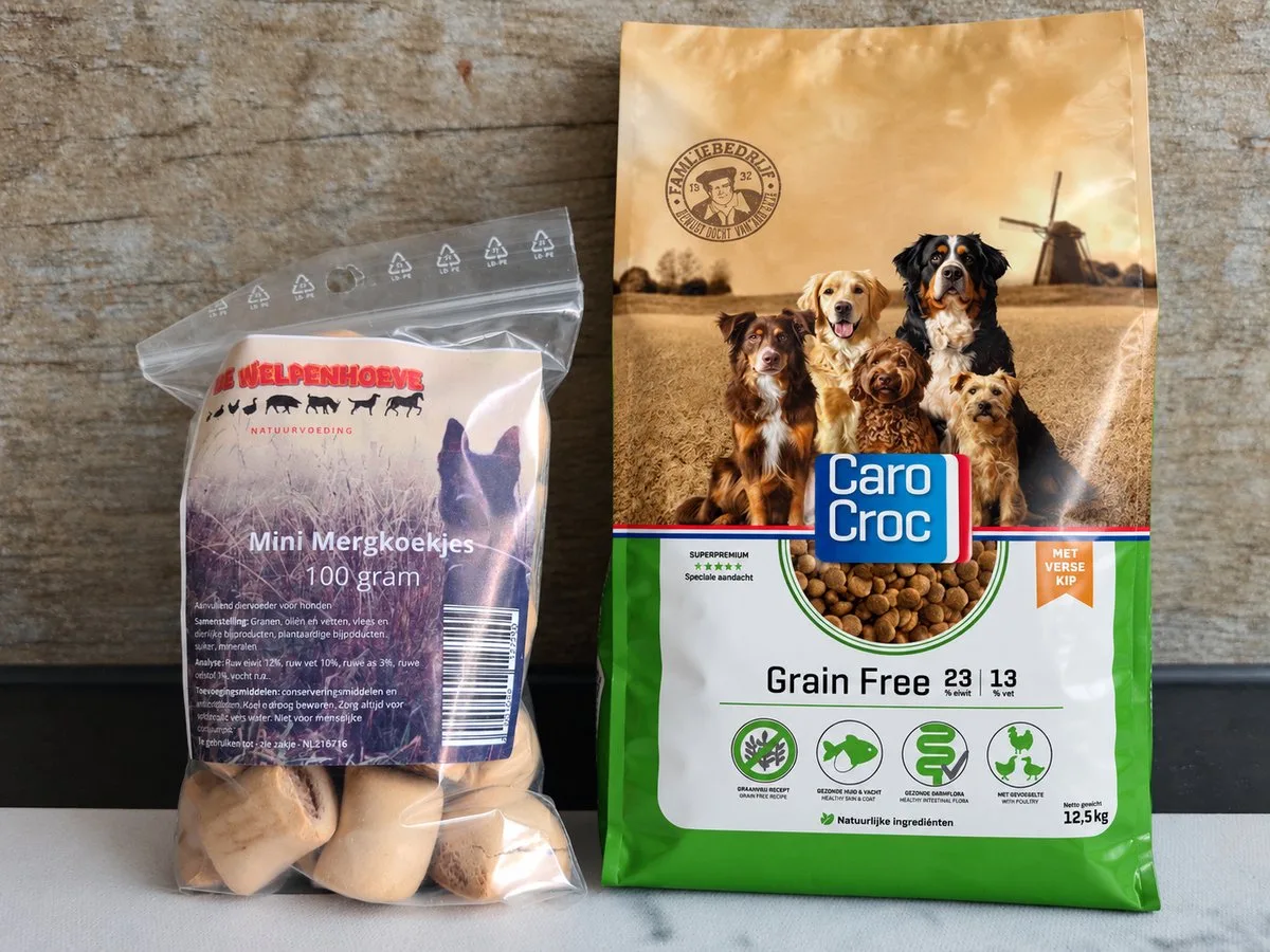 Grain Free 12,5 kg [23/13] met 100 gram snacks de CaroCroc – photo produit