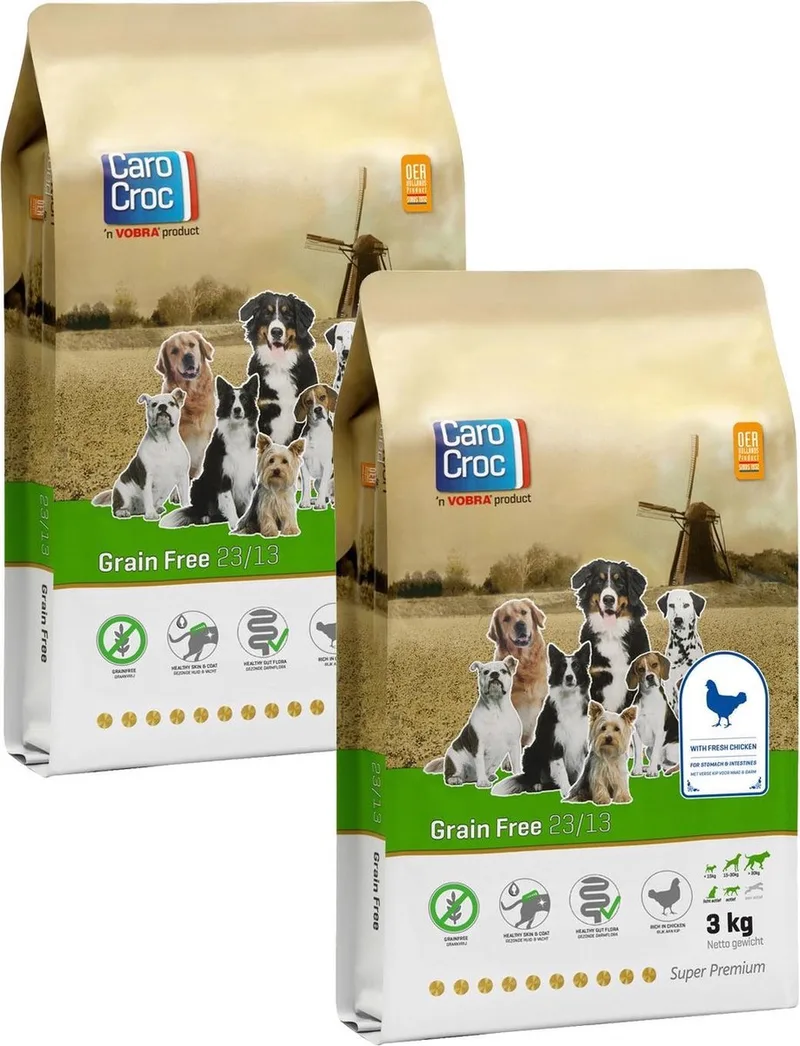 Grain Free Gevogelte&Aardappel&Bieten - Hondenvoer - 2 x 3 kg von CaroCroc – Produktfoto