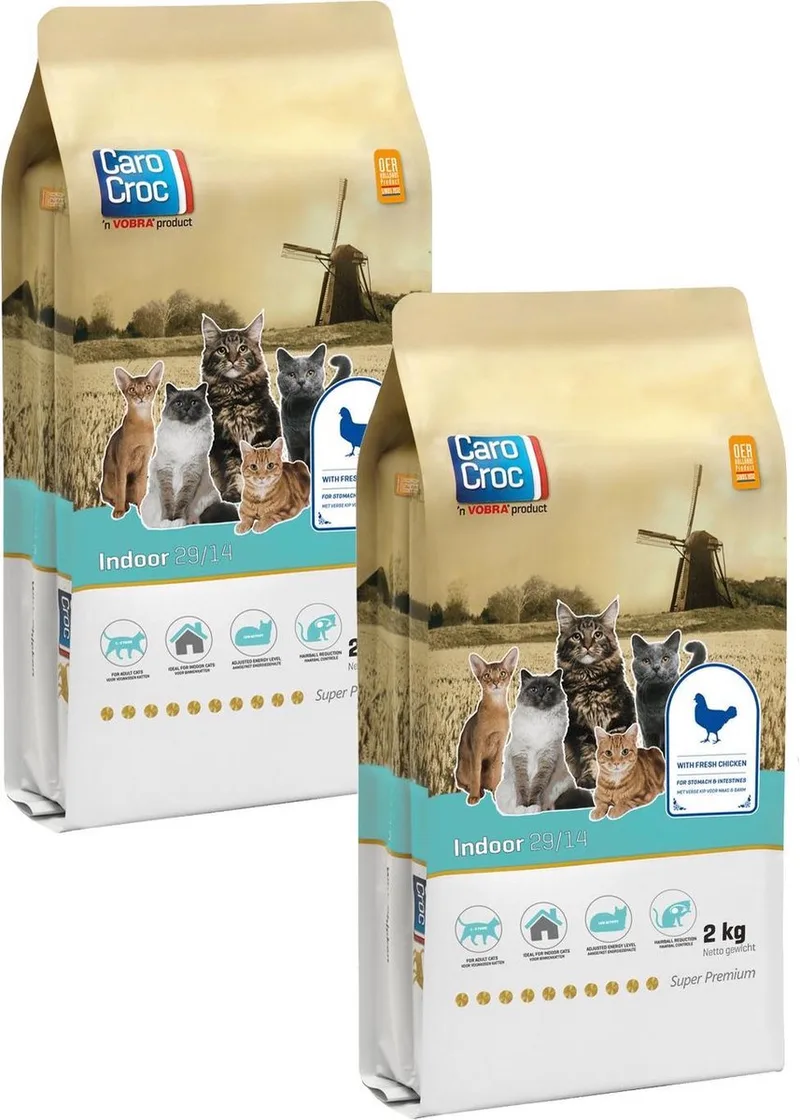 Indoor 29/14 - Kattenvoer - 2 x 2 kg de CaroCroc – photo produit