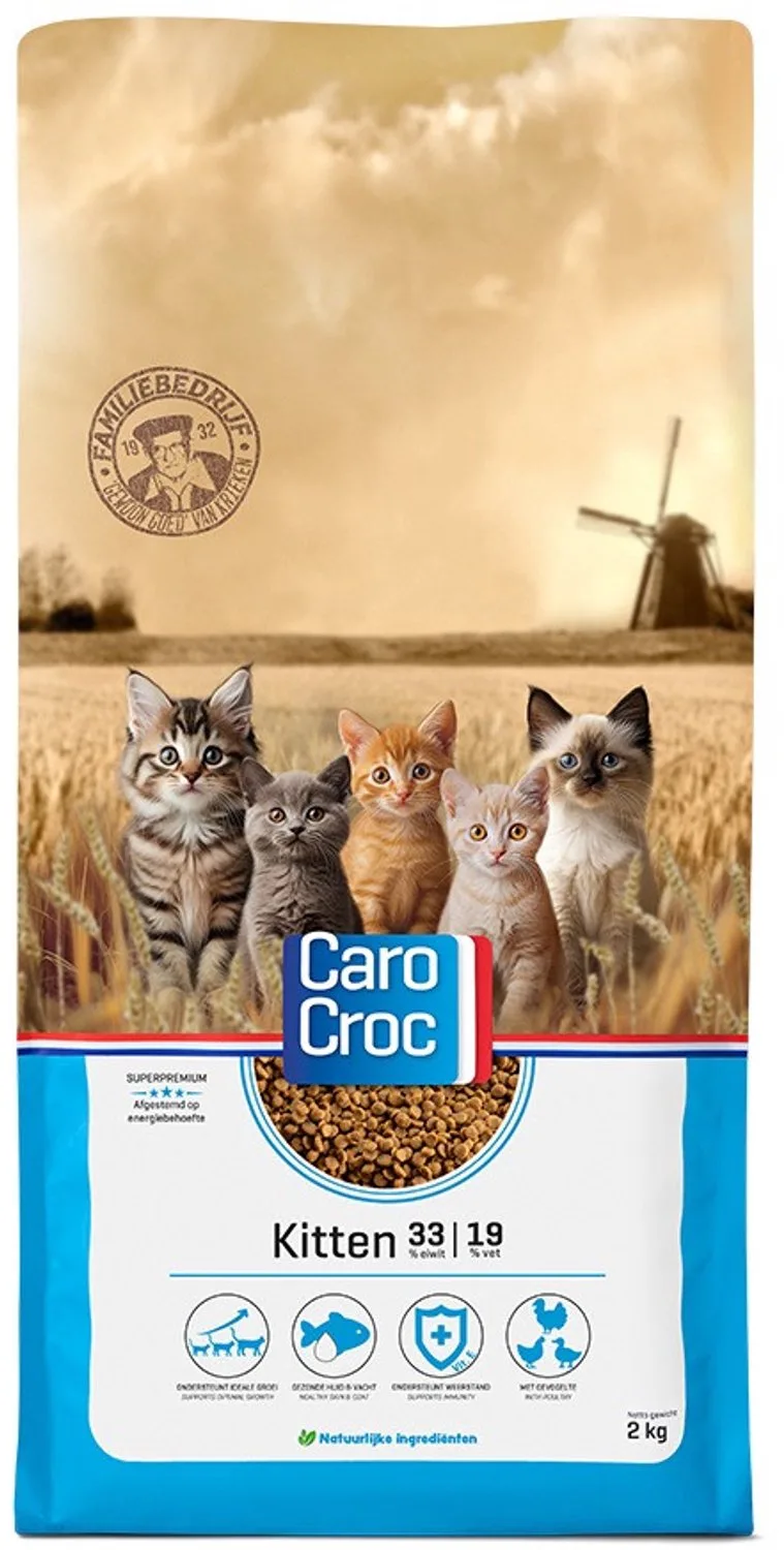 Kat Kitten 2 kg met catessey stick de CaroCroc – photo produit