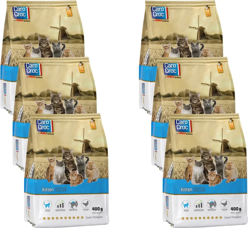Kitten - Kattenvoer - 6 x 400 g de CaroCroc – photo produit