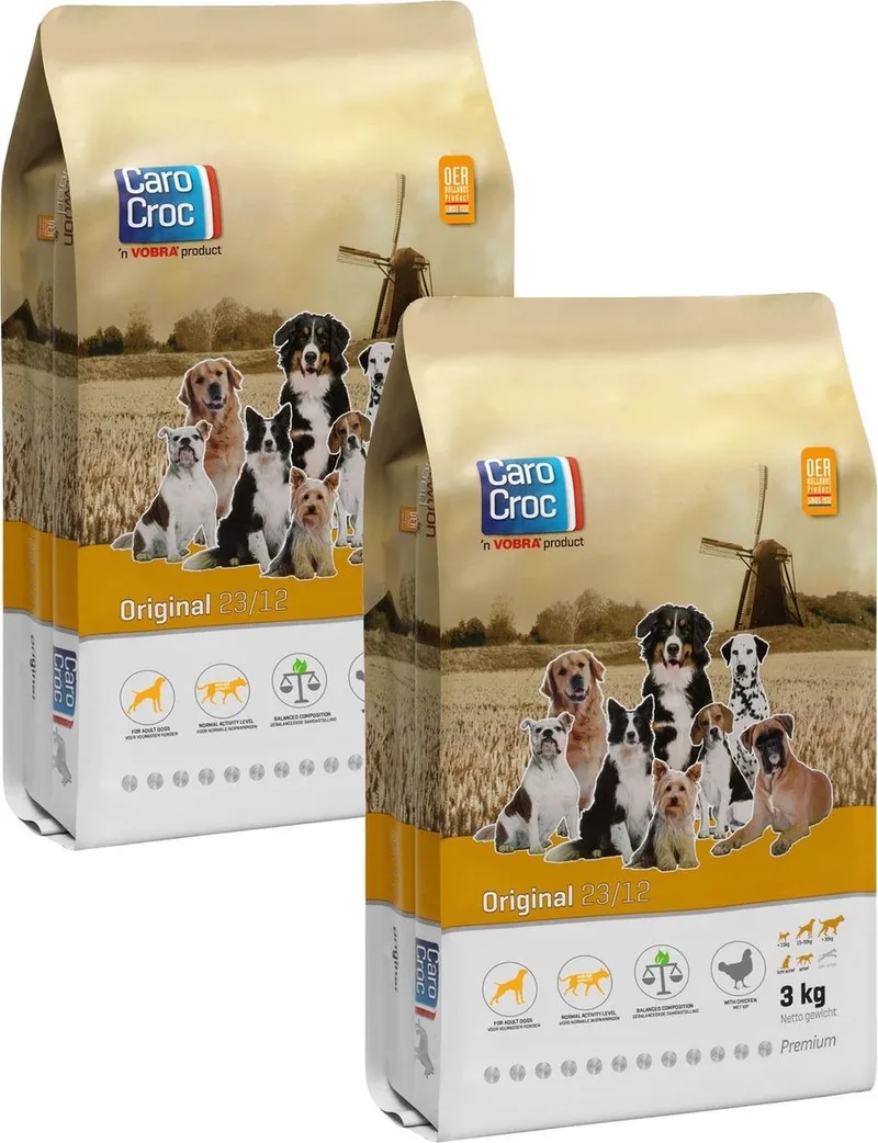 Original Vlees&Gevogelte&Rijst - Hondenvoer - 2 x 3 kg de CaroCroc – photo produit
