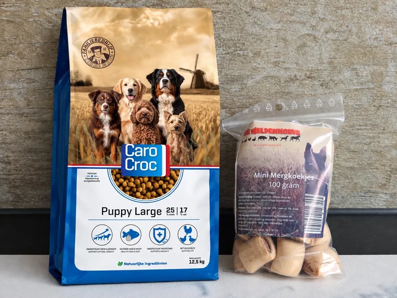 Puppy Large 12,5 kg [25/17] met extra 100 gram snacks de CaroCroc – photo produit