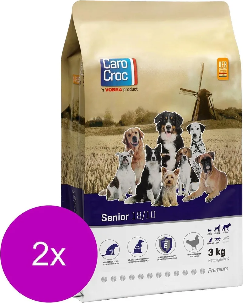 Senior Granen&Gevogelte&Vlees - Hondenvoer - 2 x 3 kg von CaroCroc – Produktfoto