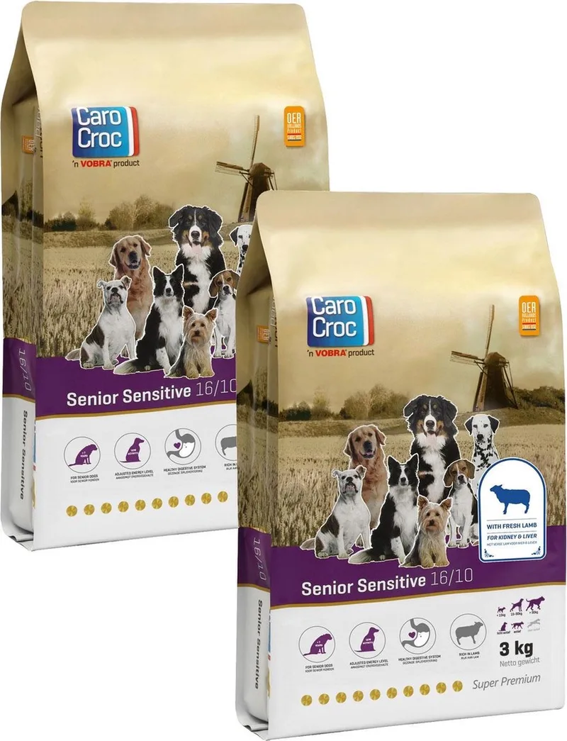 Senior Sensitive - Lam&Granen - Hondenvoer - 2 x 3 kg by CaroCroc – product photo