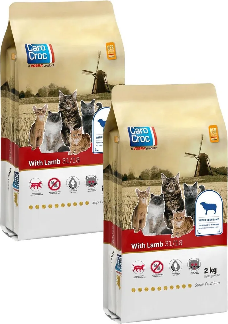 With Lamb - Kattenvoer - 2 x 2 kg by CaroCroc – product photo