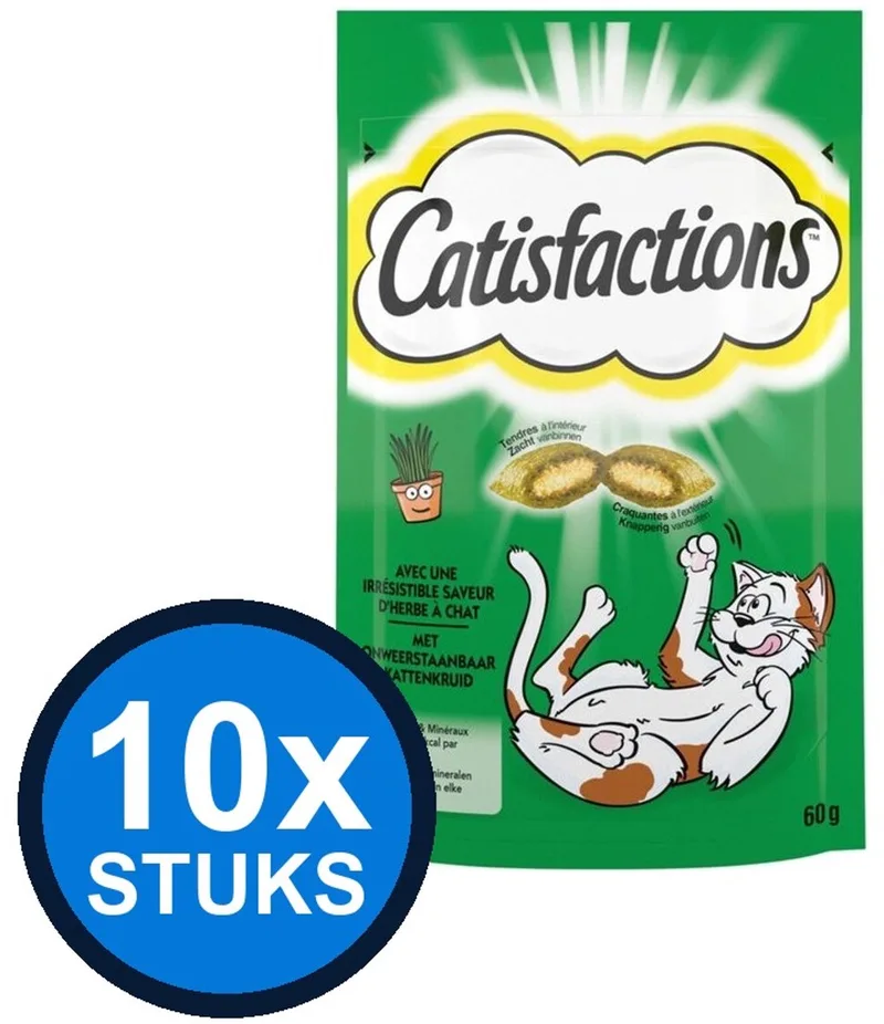 10x Catisfactions - Catnip - Kattenvoer Snacks - 60 g by Catisfactions – product photo