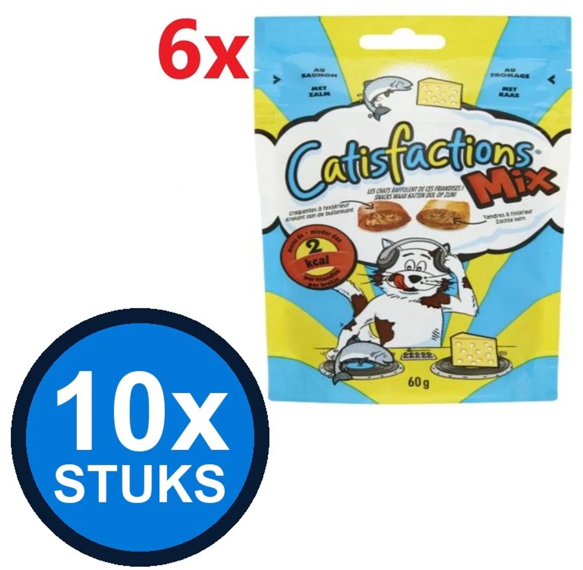 10x Catisfactions mix zalm&kaas 60gr by Catisfactions – product photo