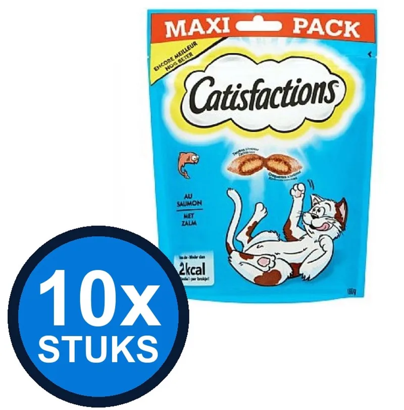 10x Catisfactions - zalm 180gr - Kattenvoer Snacks - 180 g by Catisfactions – product photo
