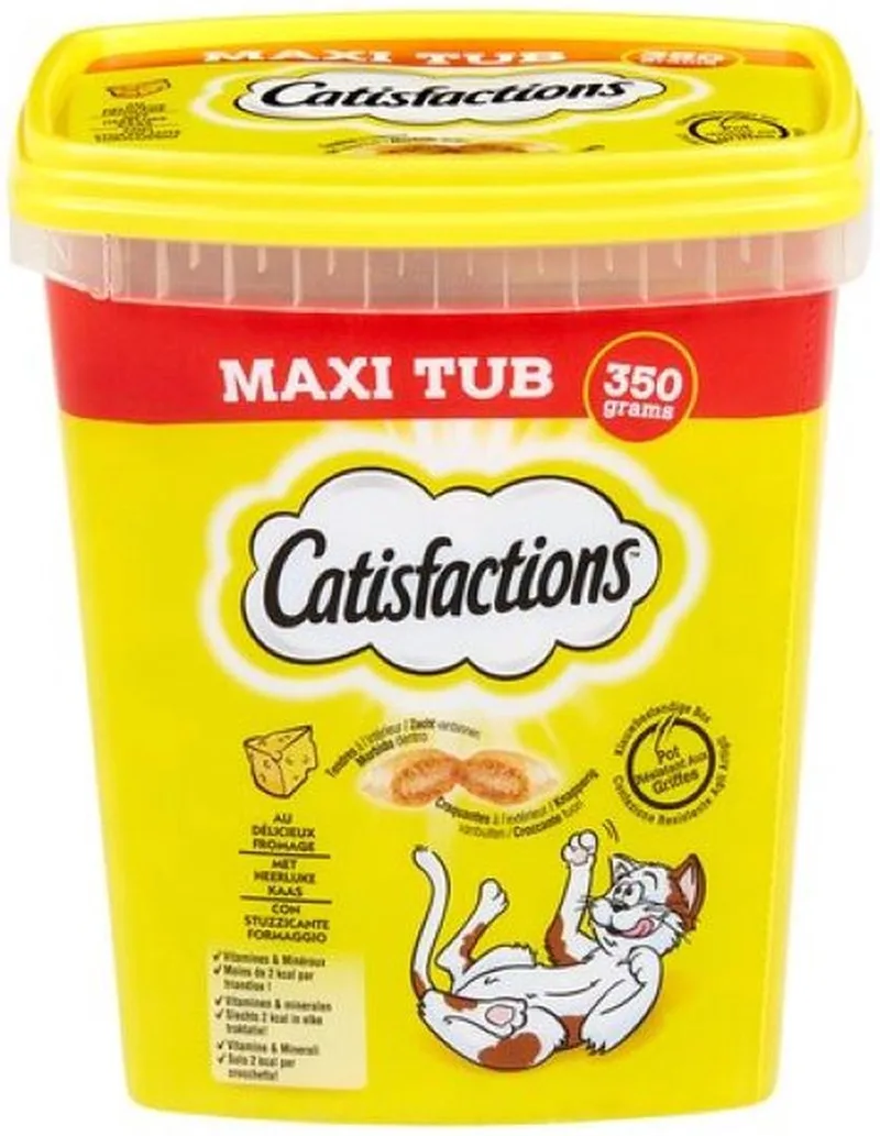 2x Catisfactions - Kattensnack met Kaas - Maxi Tub - 350g von Catisfactions – Produktfoto
