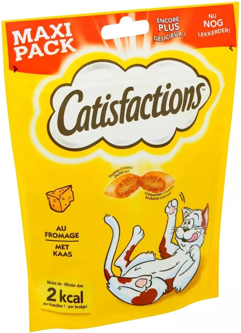 2x - Catisfactions - Kattensnack Met Kaas - Maxipack - 2x180g fra Catisfactions – produktbillede